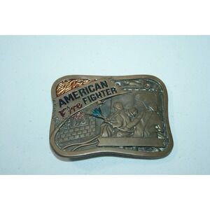 Vintage 1981 American FireFighter Solid Brass Baron Buckles Belt Buckle